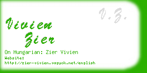 vivien zier business card